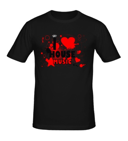 Мужская футболка House Music Love