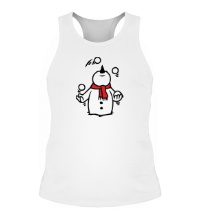 Мужская борцовка Снеговик жoнглирует снежками