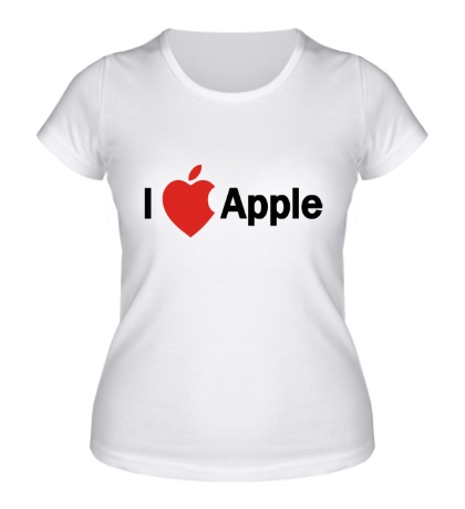 Женская футболка I love apple