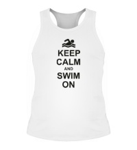 Мужская борцовка Keep calm and swim on.
