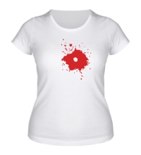 Женская футболка Дыра от выстрела