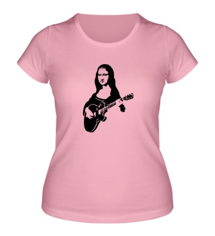 Женская футболка «Мона Лиза с гитарой»