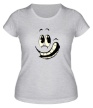 Женская футболка «Смайл улыбаеться glow» - Фото 1