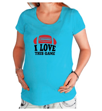 Футболка для беременной «I love this game»