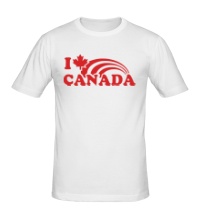 Мужская футболка I love canada