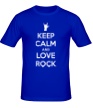 Мужская футболка «Keep calm and love rock» - Фото 1
