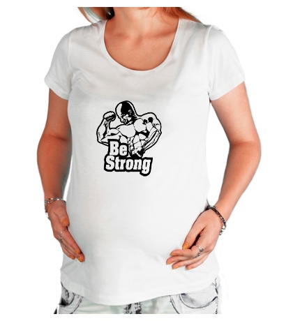 Футболка для беременной «Be strong»