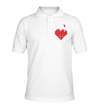 Рубашка поло Heart tetris сердце тетрис