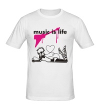 Мужская футболка Music is life