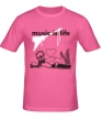 Мужская футболка «Music is life» - Фото 1