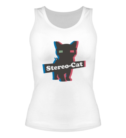 Женская майка «Stereo cat»