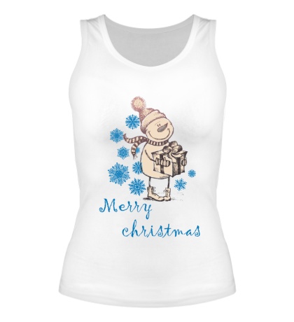 Женская майка Snowman: Merry Christmas