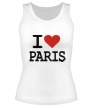 Женская майка «I love Paris» - Фото 1