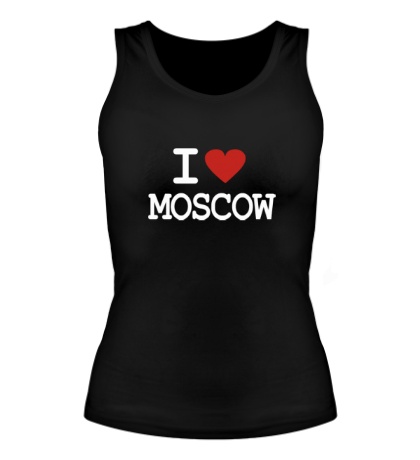 Женская майка I love Moscow