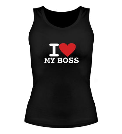 Женская майка «I love my Boss»