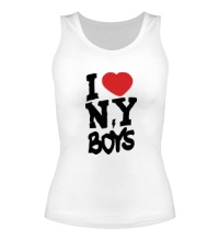 Женская майка I love New York Boys
