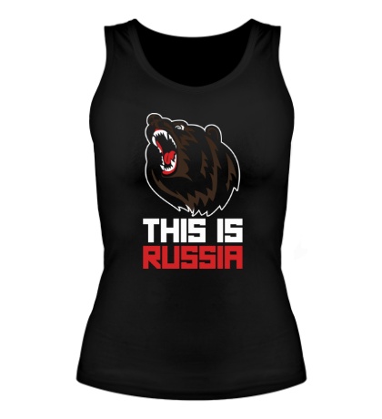 Женская майка Bear: This is Russia