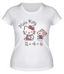 Женская футболка «Китти с мышем» - Фото 1