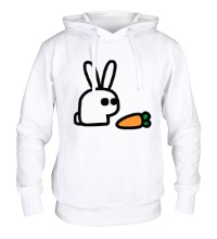 Толстовка с капюшоном Заяц и морковка