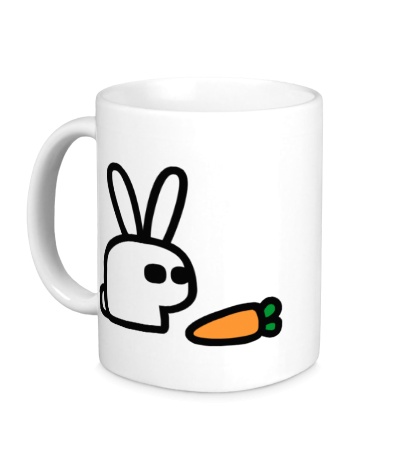 Керамическая кружка Заяц и морковка