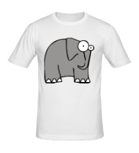 Мужская футболка Удивленный слон