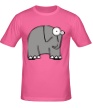 Мужская футболка «Удивленный слон» - Фото 1