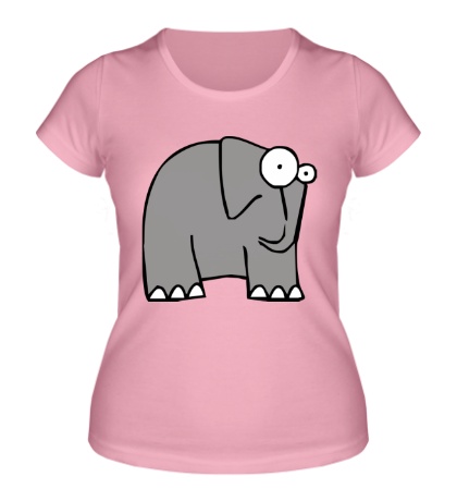 Женская футболка Удивленный слон