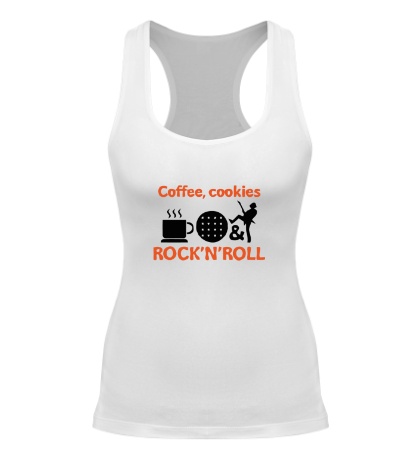 Женская борцовка Coffee, cookies, Rock-n-Roll