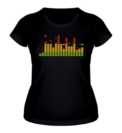 Женская футболка «Цветной эквалайзер»