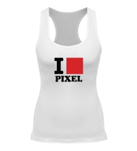 Женская борцовка I love pixel, я люблю пиксили