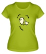 Женская футболка «Смайл сомнения glow» - Фото 1