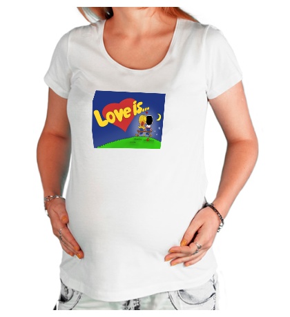Футболка для беременной «Love is...»