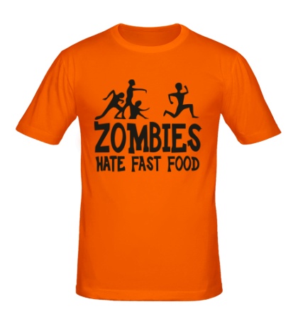 Мужская футболка Zombies hate fast food