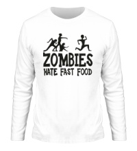 Мужской лонгслив Zombies hate fast food