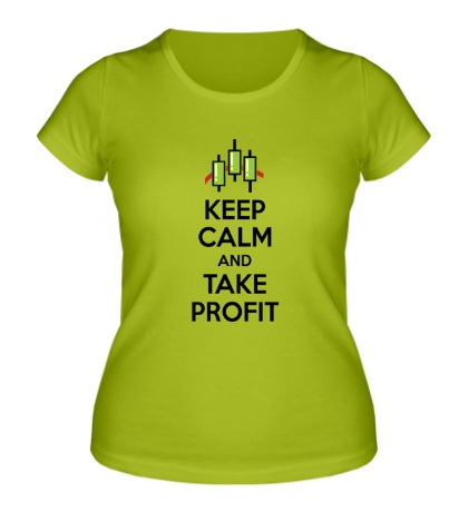 Женская футболка Keep calm and take profit