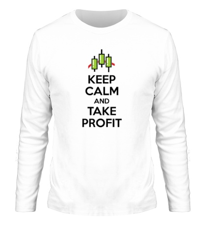 Мужской лонгслив «Keep calm and take profit»
