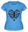 Женская футболка «Сердце скелет» - Фото 1