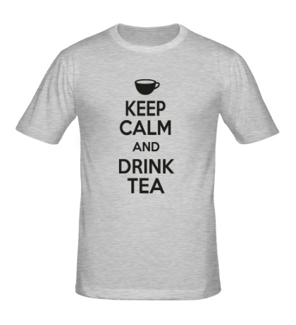 Мужская футболка «Keep calm and drink tea»