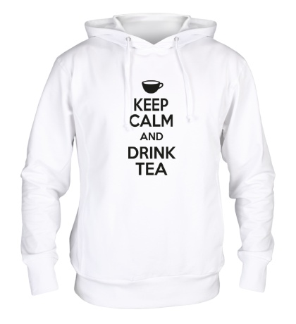 Толстовка с капюшоном Keep calm and drink tea
