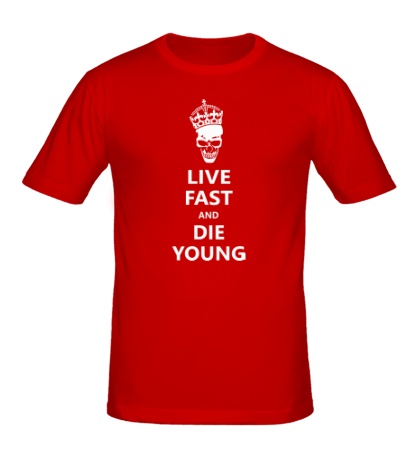 Мужская футболка Live fast die young