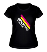Женская футболка Electronic music lover