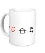 Керамическая кружка «Я люблю Хаус» - Фото 1
