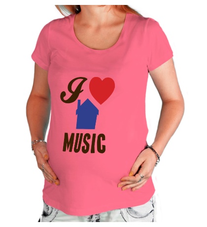 Футболка для беременной «I Listen House Music»