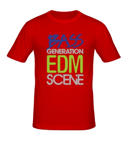 Мужская футболка Bass generation EDM scene
