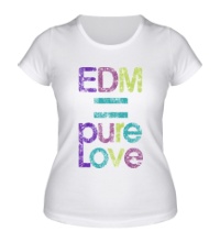 Женская футболка EDM pure love