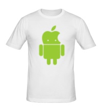Мужская футболка Андроид яблокоголовый