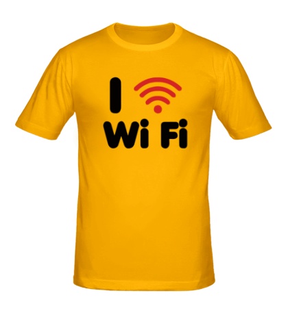 Мужская футболка I love Wi Fi
