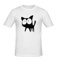 Мужская футболка Удивленный котенок