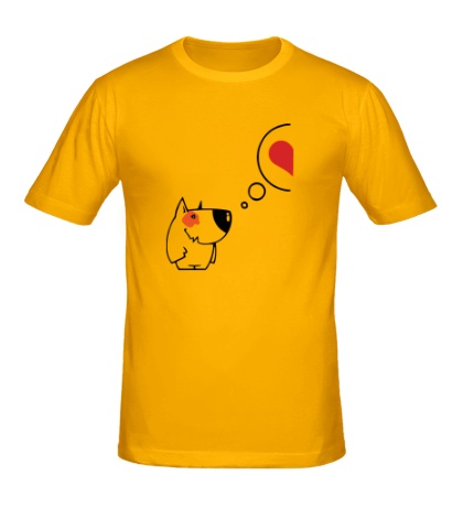 Мужская футболка «Собачка Love, для него»