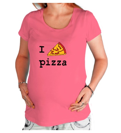 Футболка для беременной «I love Pizza»